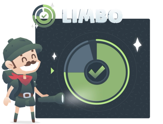 An explorer standing next to Limbo's spinner. Above this, the word "Limbo".