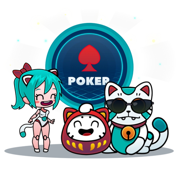 characters playing luckydice poker game