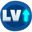 A blue circle with the letters "LV" and an arrow pointing up.
