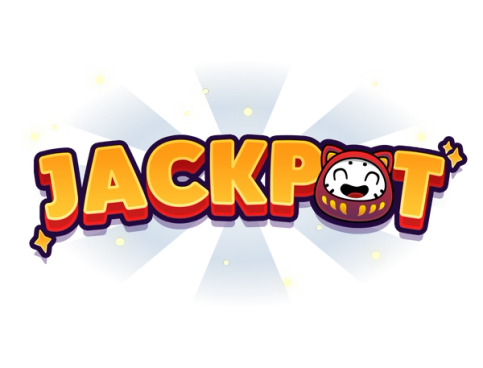 The word "Jackpot", but the "O" is a Luckydice character.