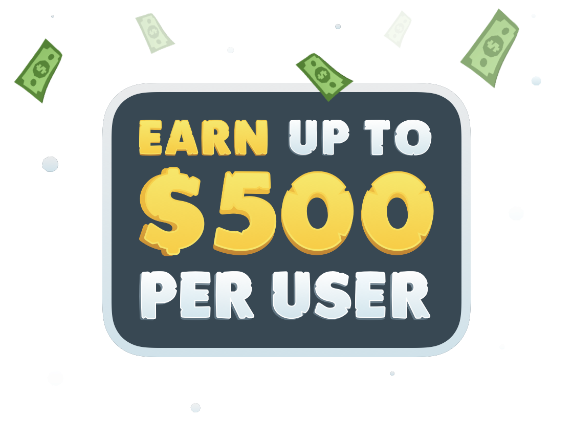 bring one friend win up to $500 affiliate bonus in bitkong