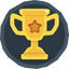 VIP Tournaments Trophy Icon - Compete for Top Rewards at BitKong