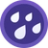 A purple circle with rain inside.
