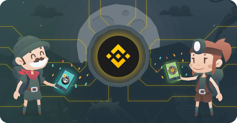 Two BitKong explorers playing games on the Binance Smart Chain gaming ecosystem.
