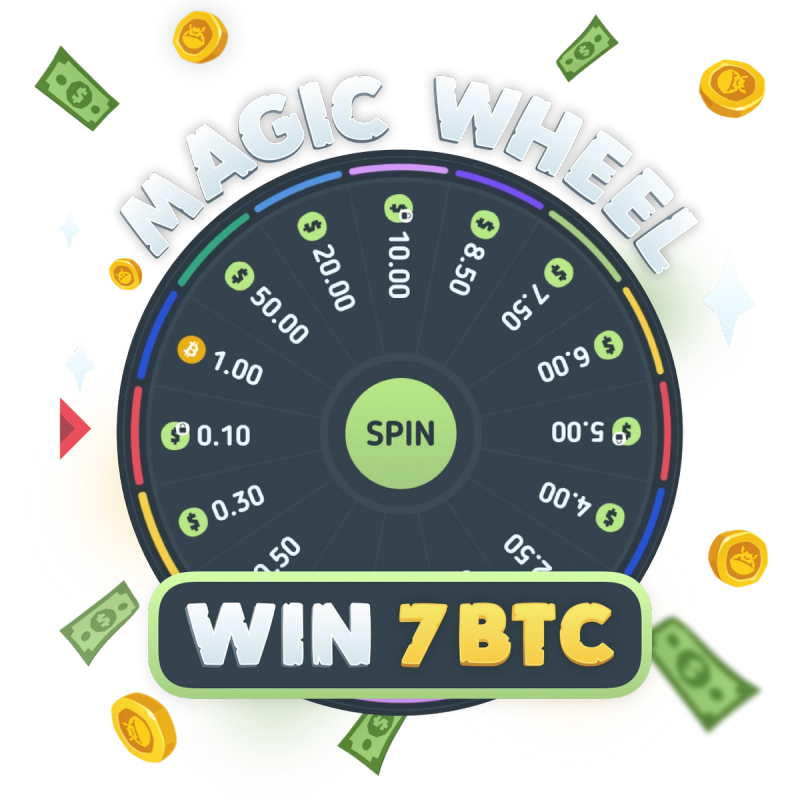 magic wheel win 7 btc image at bitkong