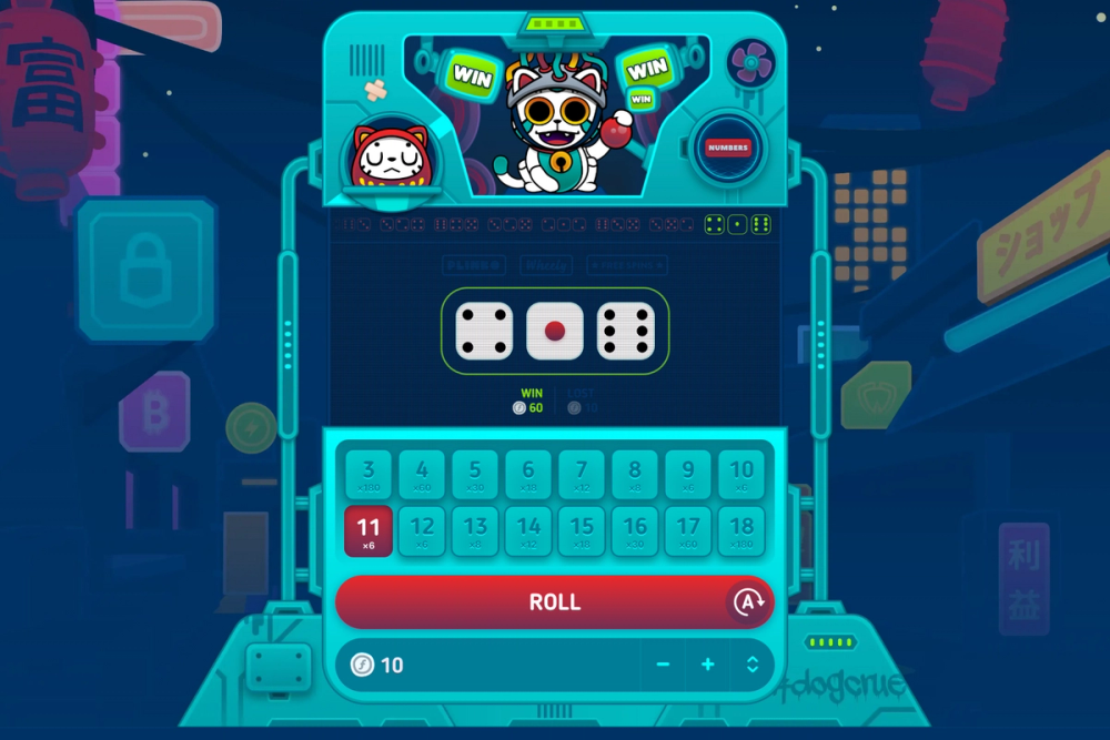 Roll three Dice and guess the overall result with Numbers